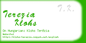terezia klohs business card